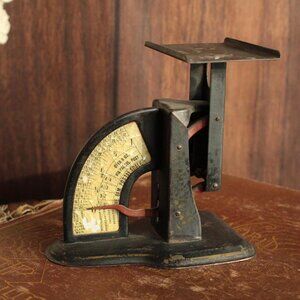 Vintage 1910s Postal Scale, Triner The Gem Post WW1 Painted Black Rare Dual Rate